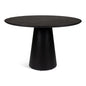 Mona Wooden Round Dining Table-Dining Tables-Urbia-Ebano-LOOMLAN