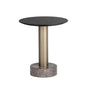 Monaco Marble Based Wooden Round End Table - LOOMLAN - SUNPAN - Side Tables