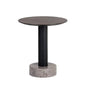 Monaco Marble Based Wooden Round End Table - LOOMLAN - SUNPAN - Side Tables