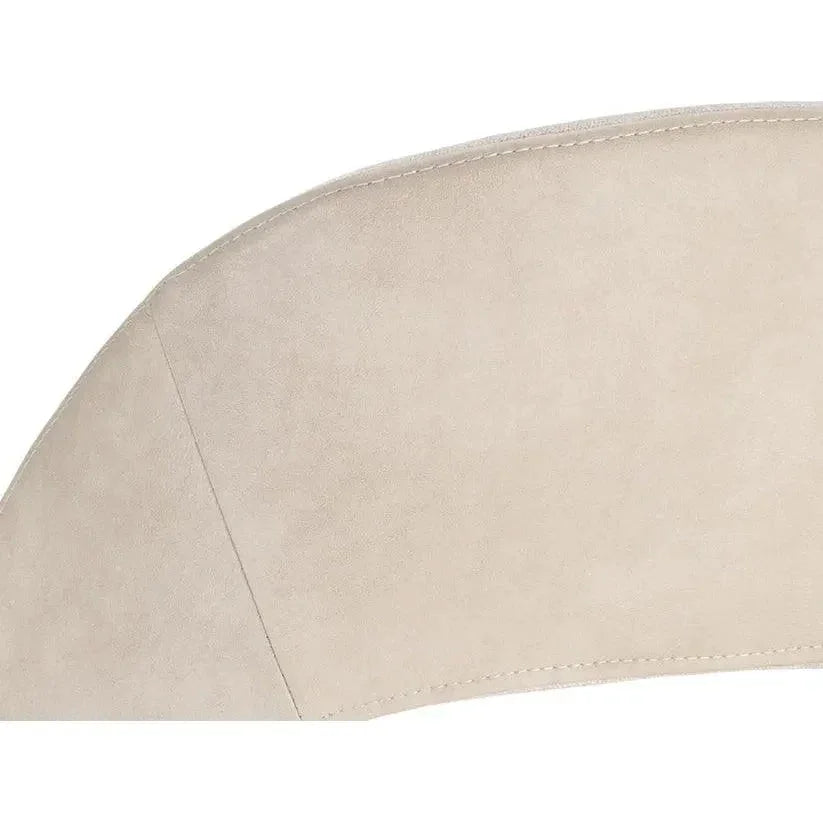 Monae Leather Chic Barrel Counter Stool - LOOMLAN - SUNPAN - Counter Stools