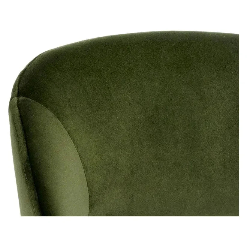 Monae Leather Chic Barrel Counter Stool - LOOMLAN - SUNPAN - Counter Stools