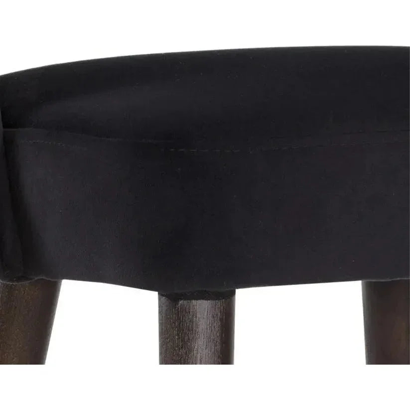 Monae Leather Chic Barrel Counter Stool - LOOMLAN - SUNPAN - Counter Stools