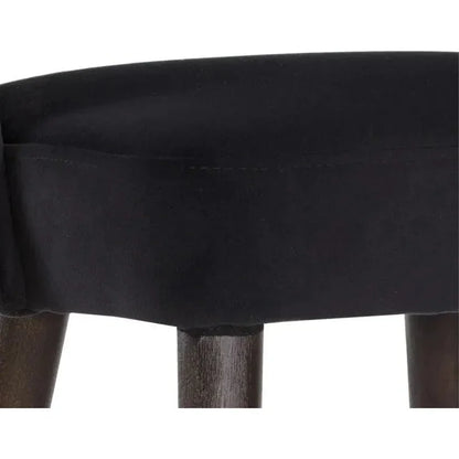 Monae Leather Chic Barrel Counter Stool - LOOMLAN - SUNPAN - Counter Stools