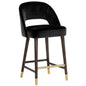 Monae Leather Chic Barrel Counter Stool - LOOMLAN - SUNPAN - Counter Stools