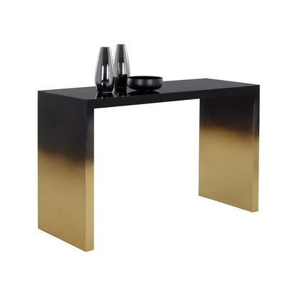 Monaro Console Table Black & Antique Brass - LOOMLAN - SUNPAN - Console Tables