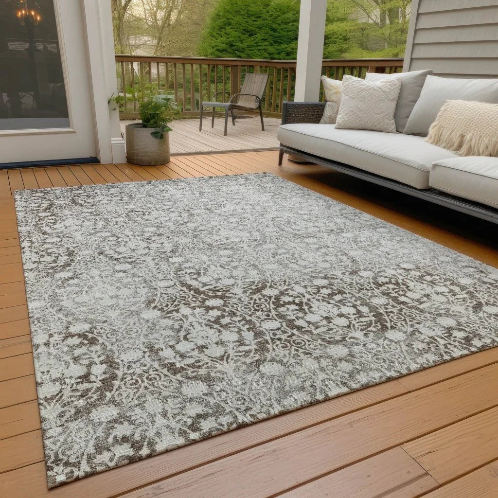 Monavia Chocolate Washable Indoor - Outdoor Rug - LOOMLAN - LOOMLAN Rugs - Outdoor Rugs
