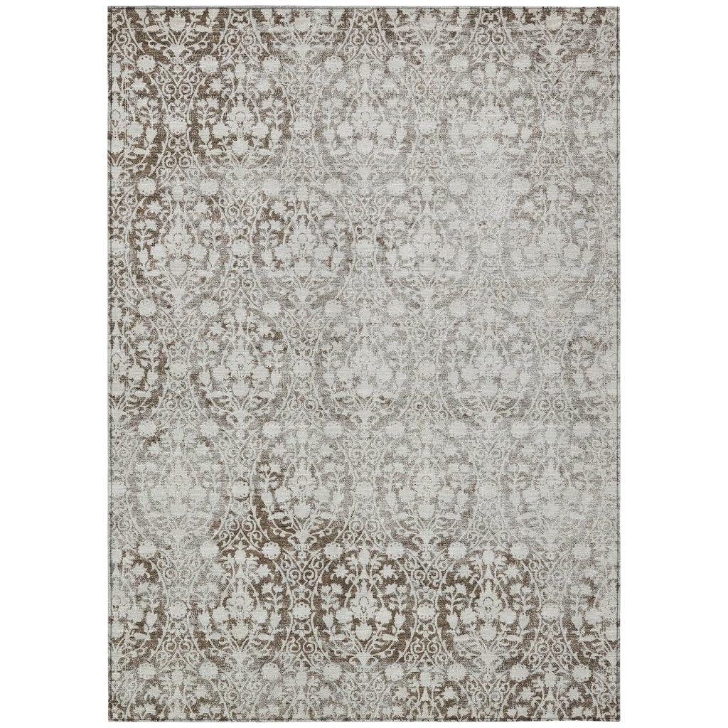 Monavia Chocolate Washable Indoor - Outdoor Rug - LOOMLAN - LOOMLAN Rugs - Outdoor Rugs