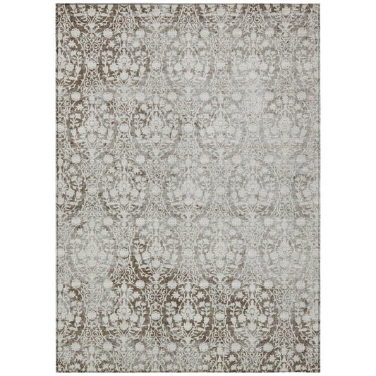 Monavia Chocolate Washable Indoor - Outdoor Rug - LOOMLAN - LOOMLAN Rugs - Outdoor Rugs