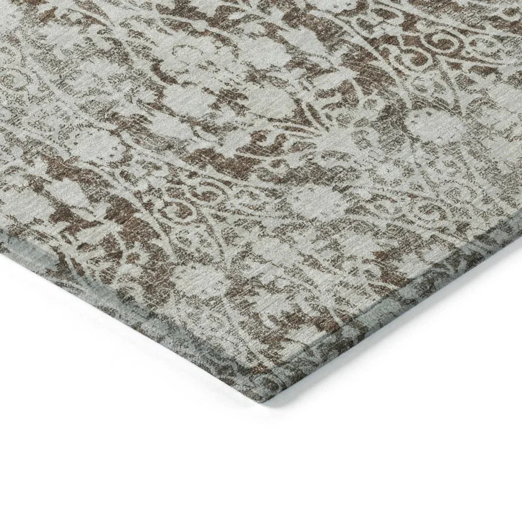 Monavia Chocolate Washable Indoor - Outdoor Rug - LOOMLAN - LOOMLAN Rugs - Outdoor Rugs