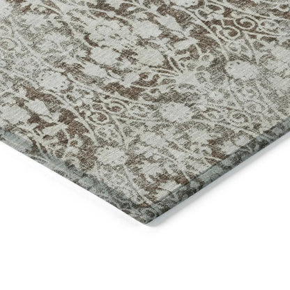 Monavia Chocolate Washable Indoor - Outdoor Rug - LOOMLAN - LOOMLAN Rugs - Outdoor Rugs