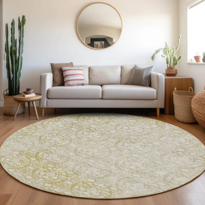 Monavia Gold Washable Indoor - Outdoor Rug - LOOMLAN - LOOMLAN Rugs - Outdoor Rugs