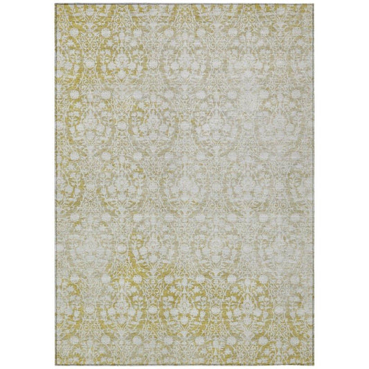 Monavia Gold Washable Indoor - Outdoor Rug - LOOMLAN - LOOMLAN Rugs - Outdoor Rugs