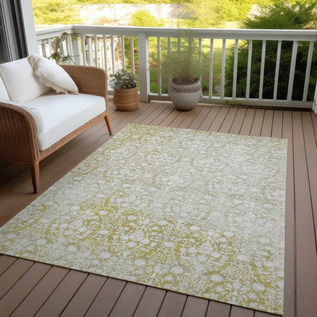 Monavia Gold Washable Indoor - Outdoor Rug - LOOMLAN - LOOMLAN Rugs - Outdoor Rugs