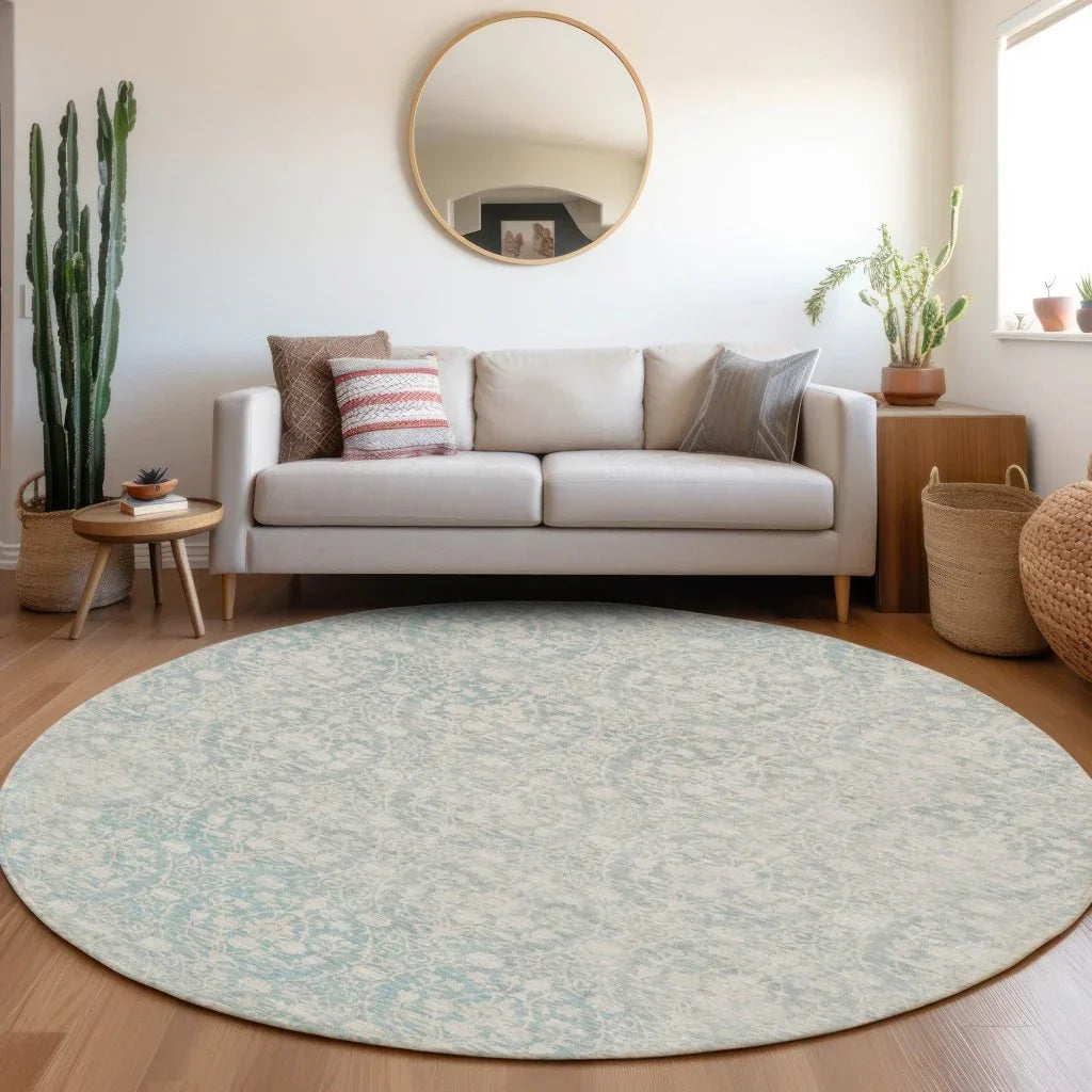 Monavia Teal Washable Indoor - Outdoor Rug - LOOMLAN - LOOMLAN Rugs - Outdoor Rugs
