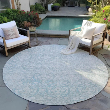 Monavia Teal Washable Indoor - Outdoor Rug - LOOMLAN - LOOMLAN Rugs - Outdoor Rugs