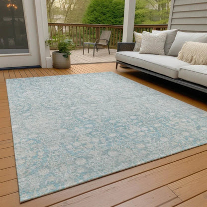 Monavia Teal Washable Indoor - Outdoor Rug - LOOMLAN - LOOMLAN Rugs - Outdoor Rugs