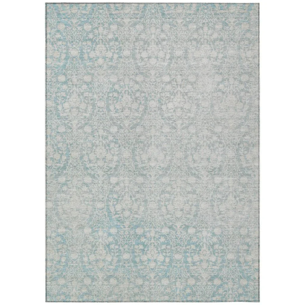 Monavia Teal Washable Indoor - Outdoor Rug - LOOMLAN - LOOMLAN Rugs - Outdoor Rugs