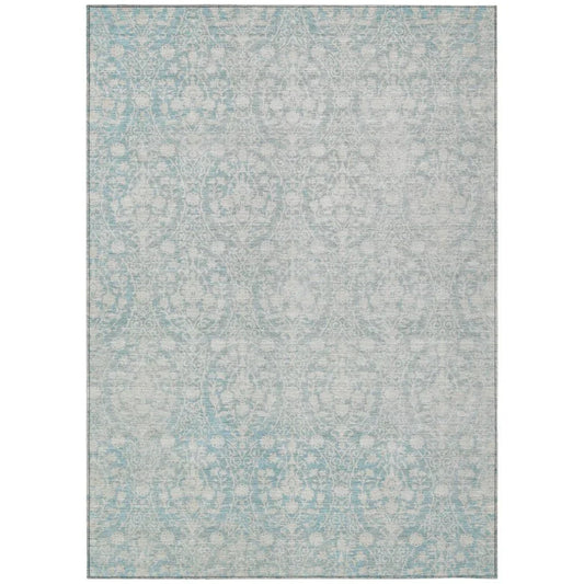 Monavia Teal Washable Indoor - Outdoor Rug - LOOMLAN - LOOMLAN Rugs - Outdoor Rugs