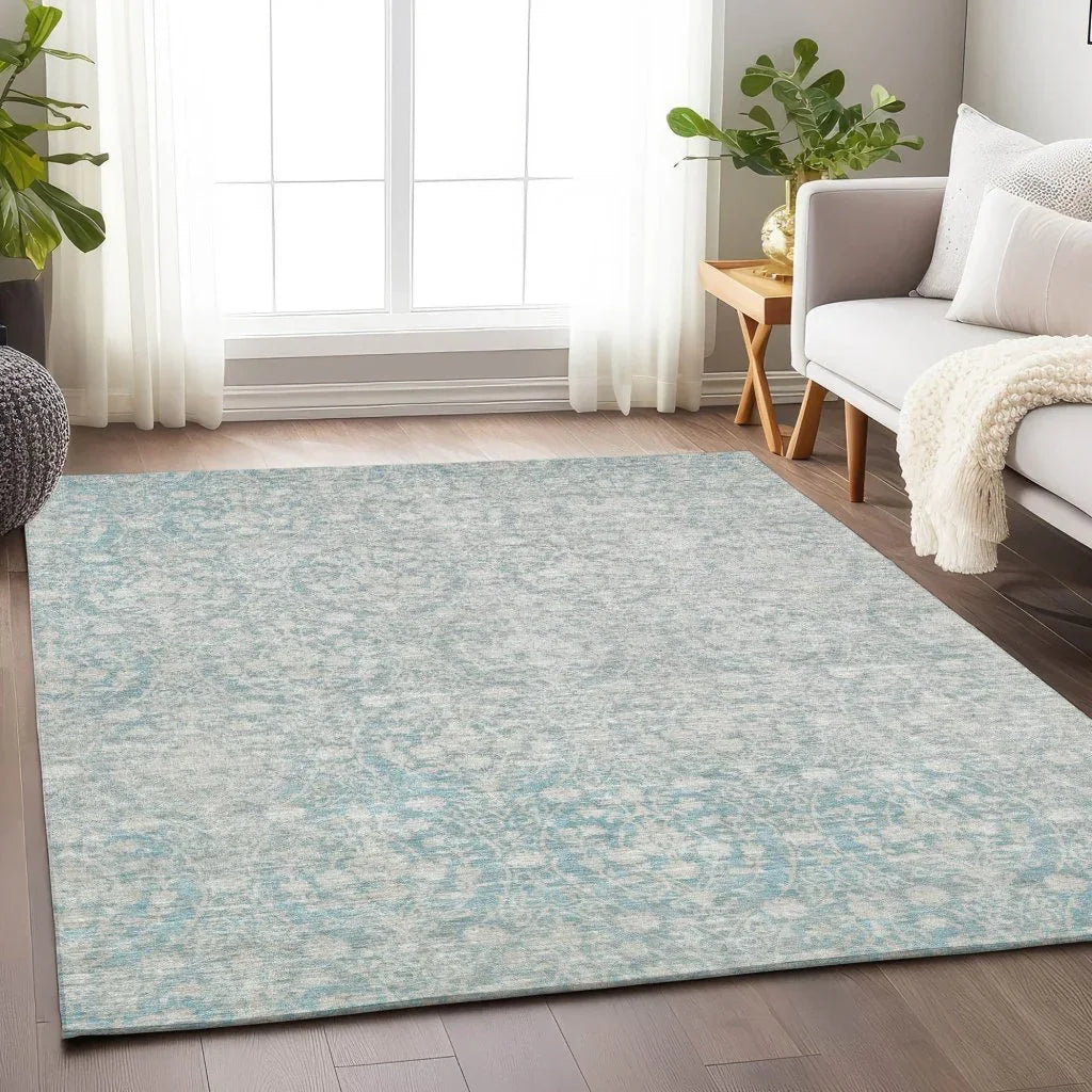 Monavia Teal Washable Indoor - Outdoor Rug - LOOMLAN - LOOMLAN Rugs - Outdoor Rugs