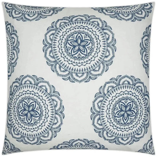 Mondelo Navy Floral Navy Large Throw Pillow Insert - LOOMLAN - D.V. Kap - Throw Pillows
