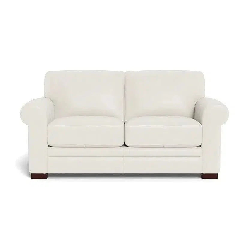 Mondern Leather Loveseat With Rolled Arms - LOOMLAN - Uptown Sebastian - Sofas & Loveseats