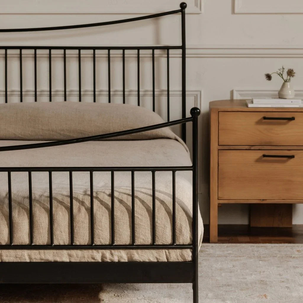 Monet Black Iron Frame Design Bed - LOOMLAN - Moe's Home - Beds