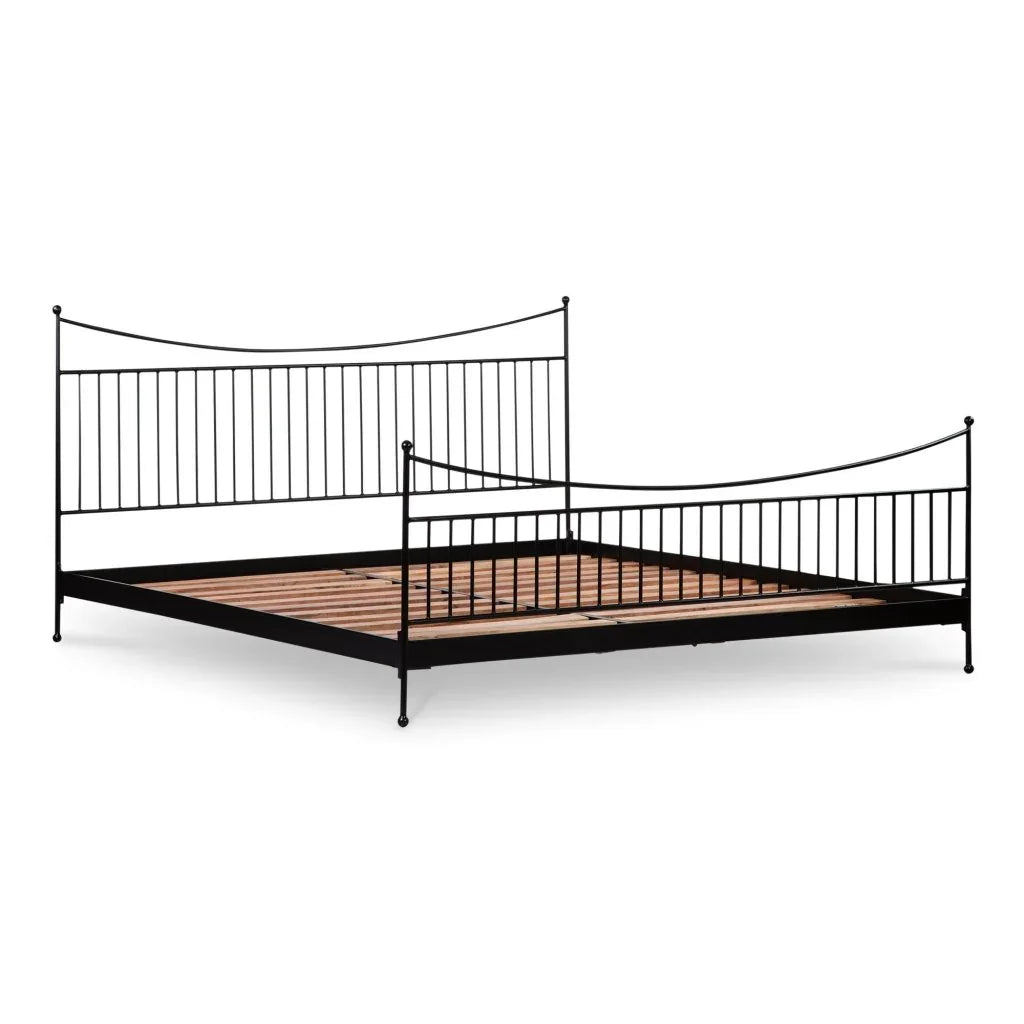 Monet Black Iron Frame Design Bed - LOOMLAN - Moe's Home - Beds
