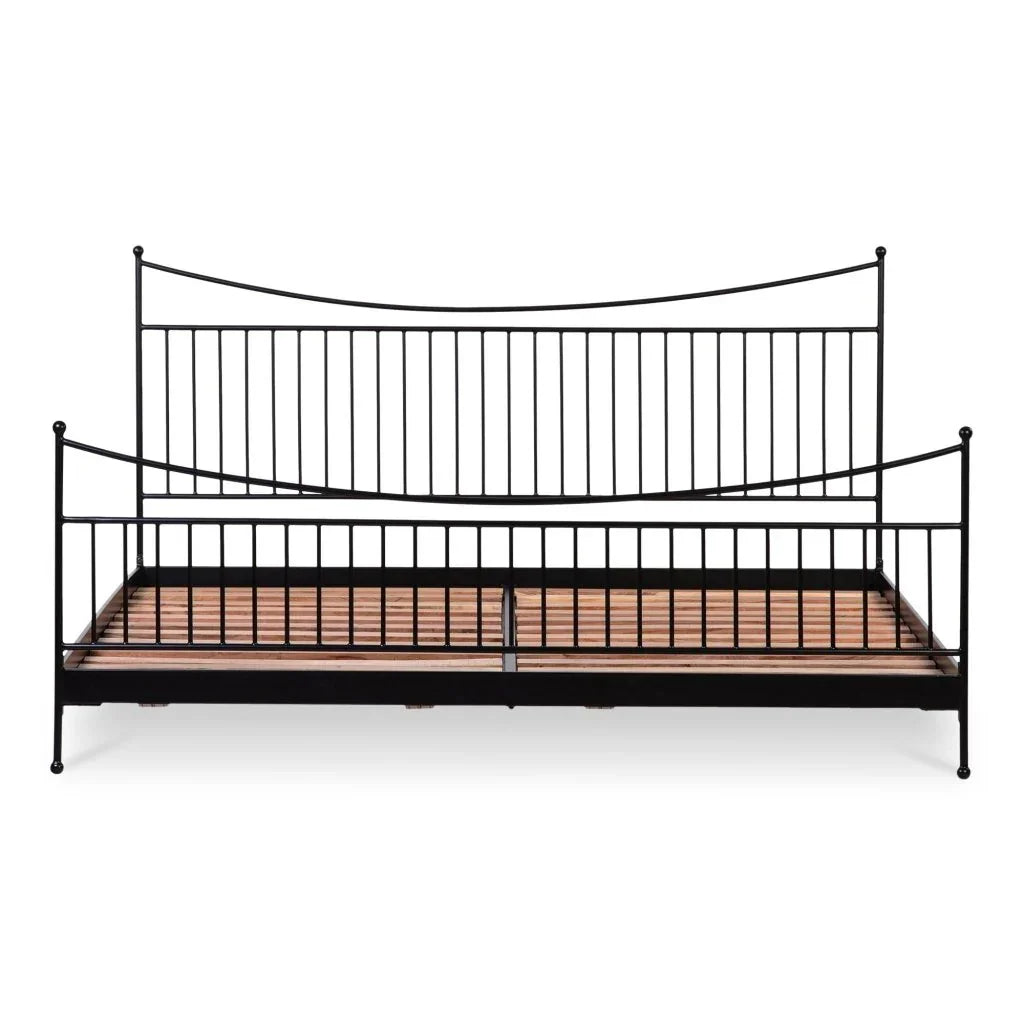 Monet Black Iron Frame Design Bed - LOOMLAN - Moe's Home - Beds