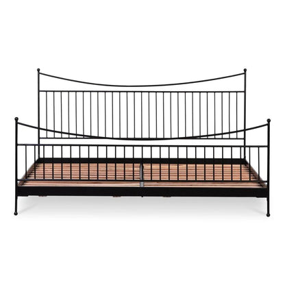 Monet Black Iron Frame Design Bed - LOOMLAN - Moe's Home - Beds