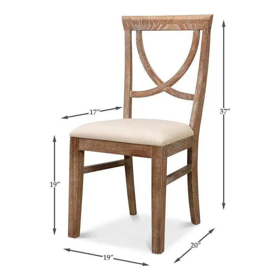 Monet's Open Back Dining Chairs Set of 2 - LOOMLAN - Sarreid - Dining Chairs