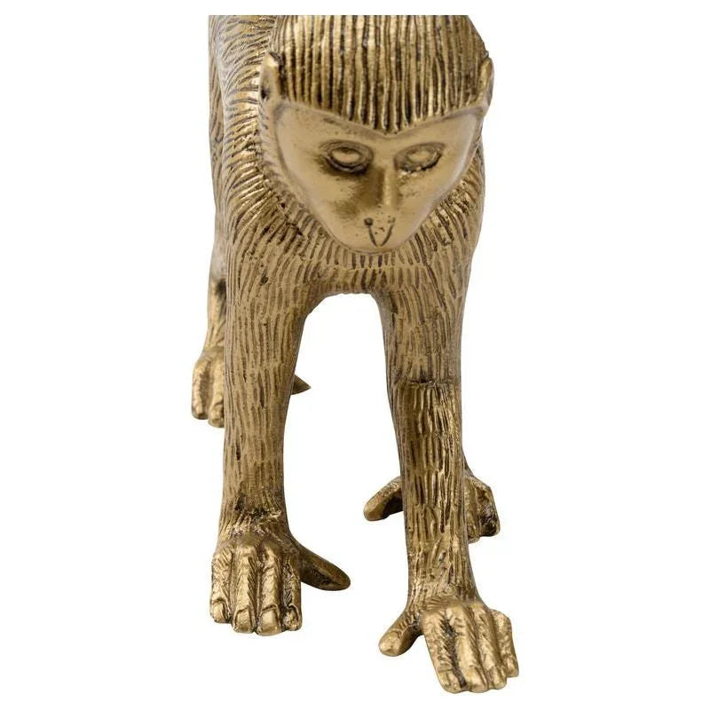 Monkey Business Left Gold Sculpture - LOOMLAN - Wildwood - Statues & Sculptures