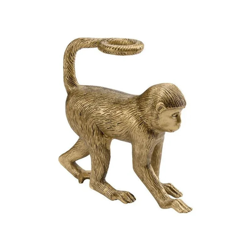Monkey Business Left Gold Sculpture - LOOMLAN - Wildwood - Statues & Sculptures