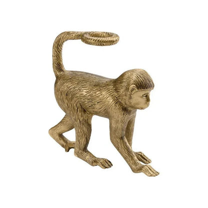 Monkey Business Left Gold Sculpture - LOOMLAN - Wildwood - Statues & Sculptures