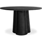 Mono Terrazzo & Concrete Round Dining Table-Dining Tables-Moe's Home-Black-LOOMLAN
