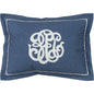 Monogram Blue Lumbar Pillow Covers Insert June - LOOMLAN - LOOMLAN - Throw Pillows