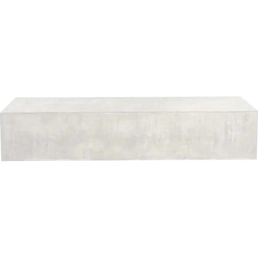 Monolith Coffee Table - White Outdoor Coffee Table-Outdoor Coffee Tables-Seasonal Living-LOOMLAN