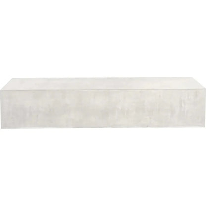 Monolith Coffee Table - White Outdoor Coffee Table-Outdoor Coffee Tables-Seasonal Living-LOOMLAN