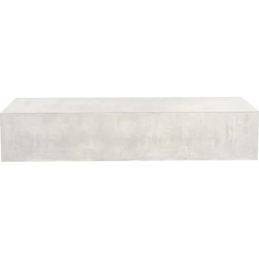 Monolith Coffee Table - White Outdoor Coffee Table-Outdoor Coffee Tables-Seasonal Living-LOOMLAN