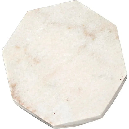Monolith Marble White Geometric Side Table - LOOMLAN - Noir - Side Tables