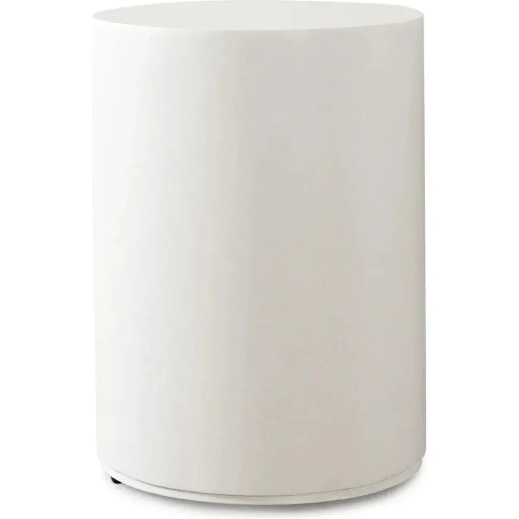 Montage Ivory Faux Cement Round End Table - LOOMLAN - Diamond Sofa - Side Tables