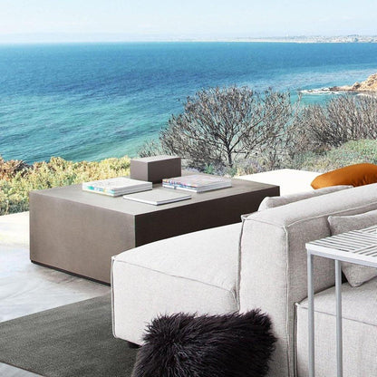 Montage Natural Cement Outdoor Cocktail Table-Outdoor Coffee Tables-Diamond Sofa-LOOMLAN