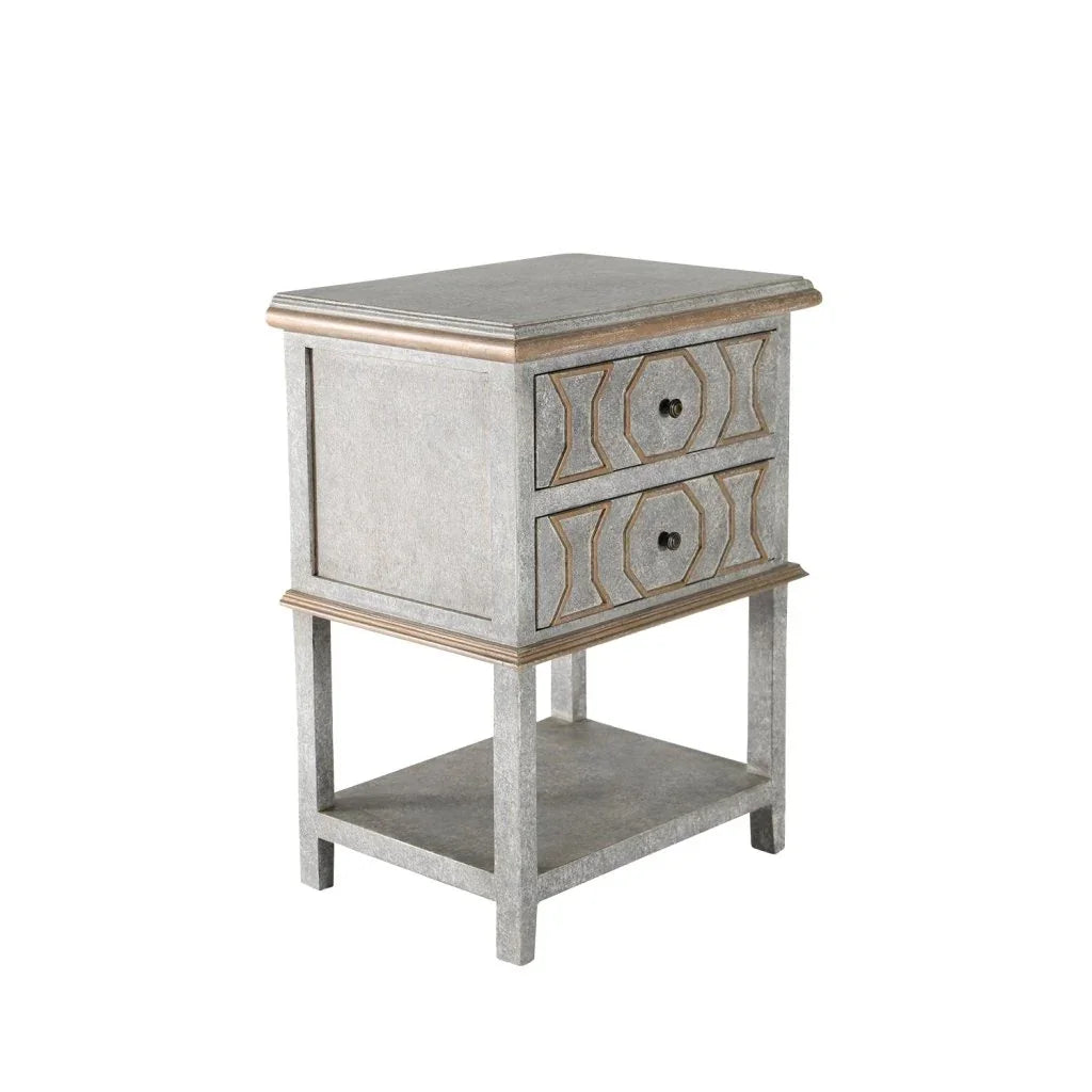 Montaigne Two Drawer Wood Nightstand - LOOMLAN - Peninsula Home - Nightstands
