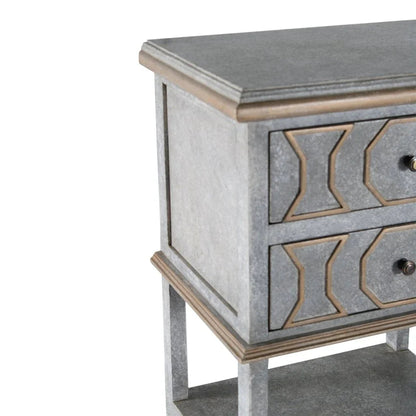 Montaigne Two Drawer Wood Nightstand - LOOMLAN - Peninsula Home - Nightstands