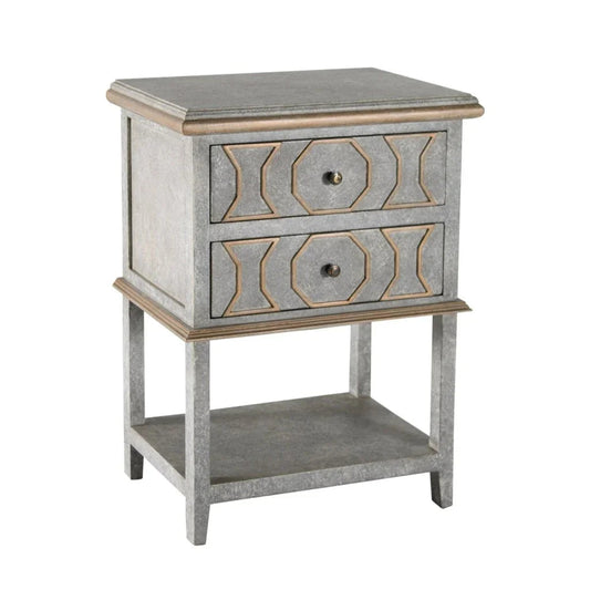 Montaigne Two Drawer Wood Nightstand - LOOMLAN - Peninsula Home - Nightstands