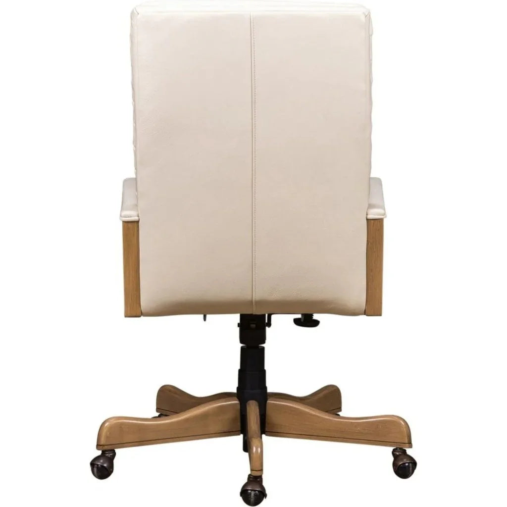 Montauk Leather Executive Swivel Chair-Office Chairs-Olivia + Quinn-LOOMLAN