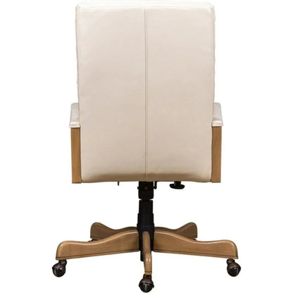 Montauk Leather Executive Swivel Chair-Office Chairs-Olivia + Quinn-LOOMLAN