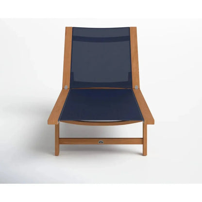 Montauk Teak Outdoor Reclining Sunlounger Wheels-Outdoor Cabanas & Loungers-HiTeak-LOOMLAN