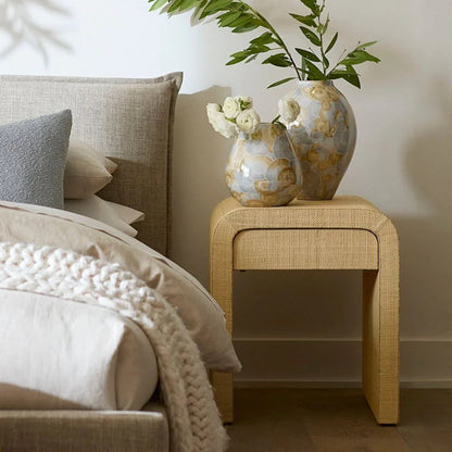 Montecito 1 - Drawer Raffia Side Table by Jamie Young - LOOMLAN - Jamie Young - Side Tables