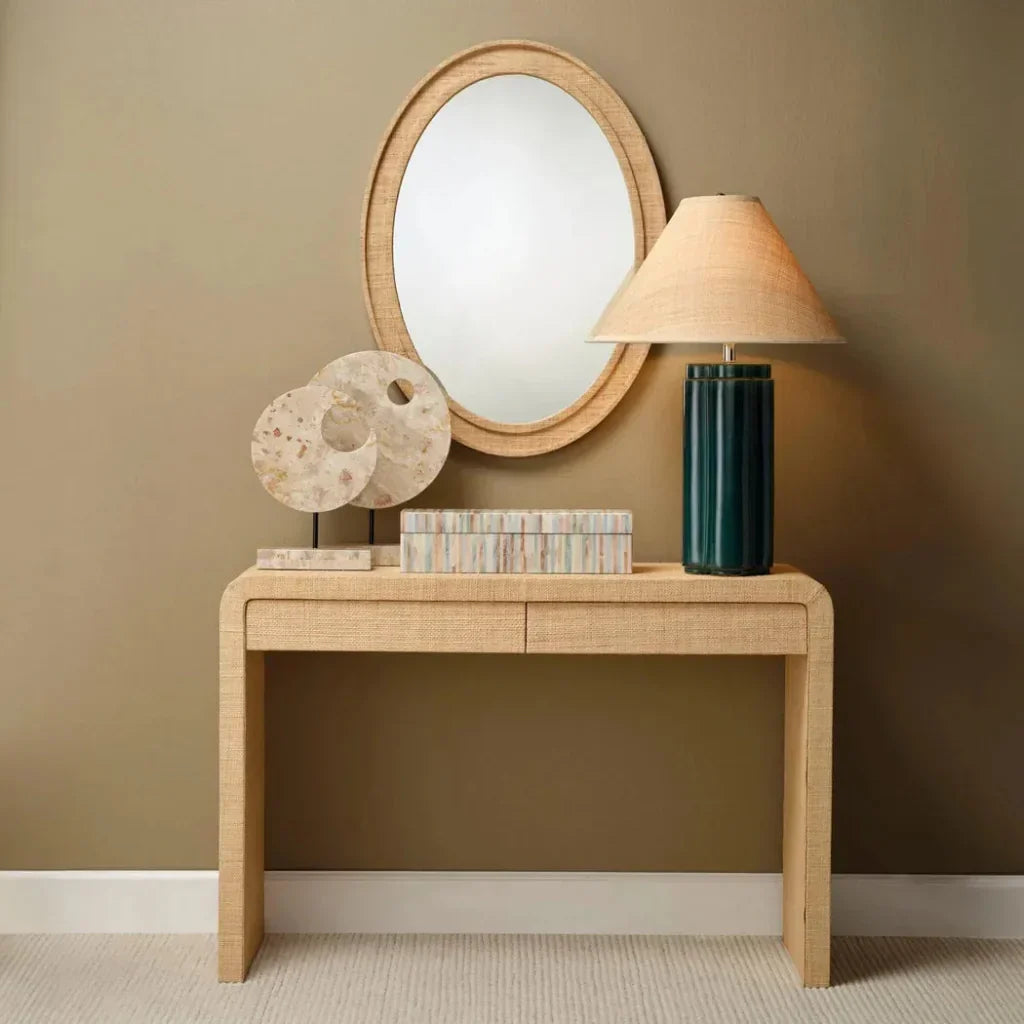 Montecito 2 - Drawer Raffia Console Table Storage - LOOMLAN - Jamie Young - Console Tables