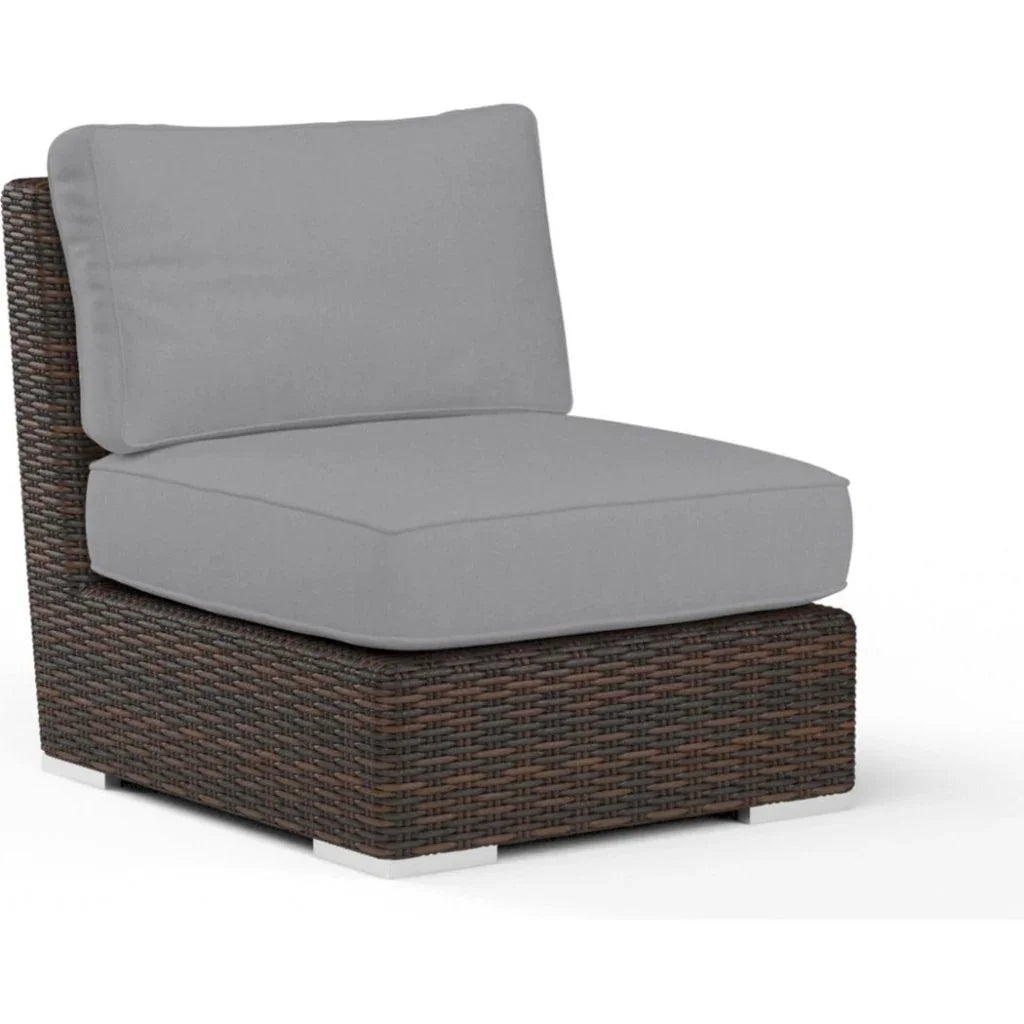 Montecito Sunbrella Armless Outdoor Club Chair-Outdoor Accent Chairs-Sunset West-Canvas Granite-LOOMLAN